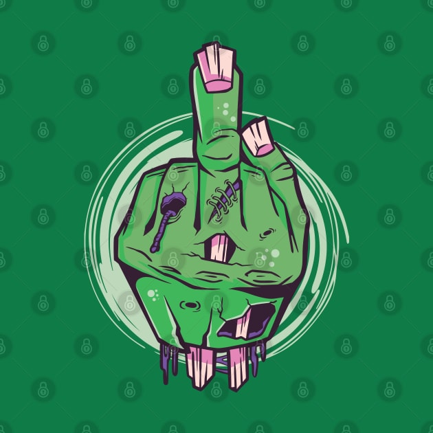 Zombie Hand Flipping Off by Safdesignx