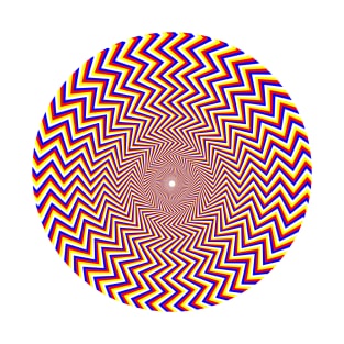 Spiral Illusion in red T-Shirt