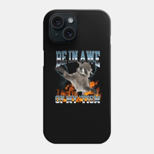 Be In Awe Of My Tism Funny Raccoon Cowboy Autism Awareness Phone Case