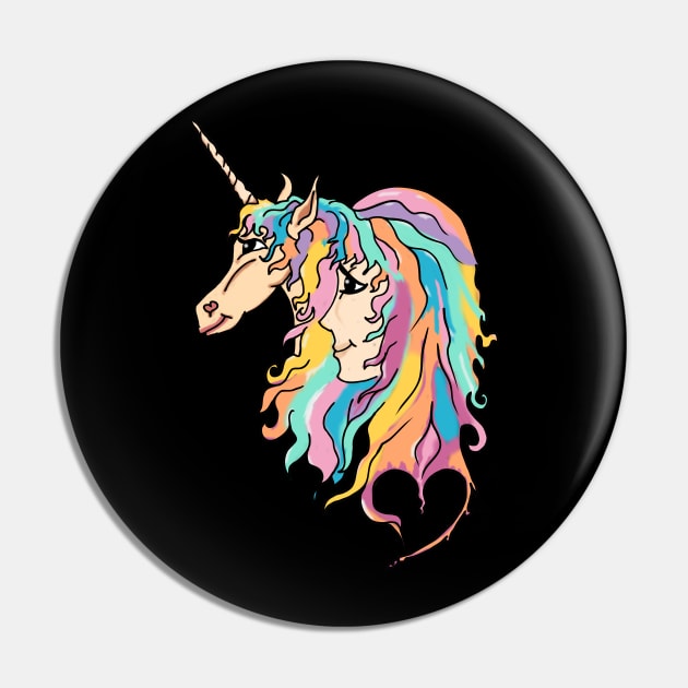 Sweet girl and unicorn drawing Pin by FancyTeeDesigns