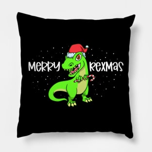 Merry Christmas with Dinosaur - Merry Rexmas Pillow