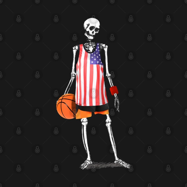 American Death Skeleton Halloween print by theodoros20