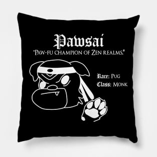 RPG Dog Class - Monk (Pawsai) Pillow