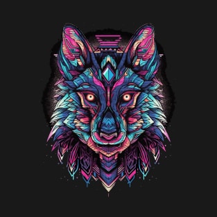 DMT Art Style Wolf T-Shirt