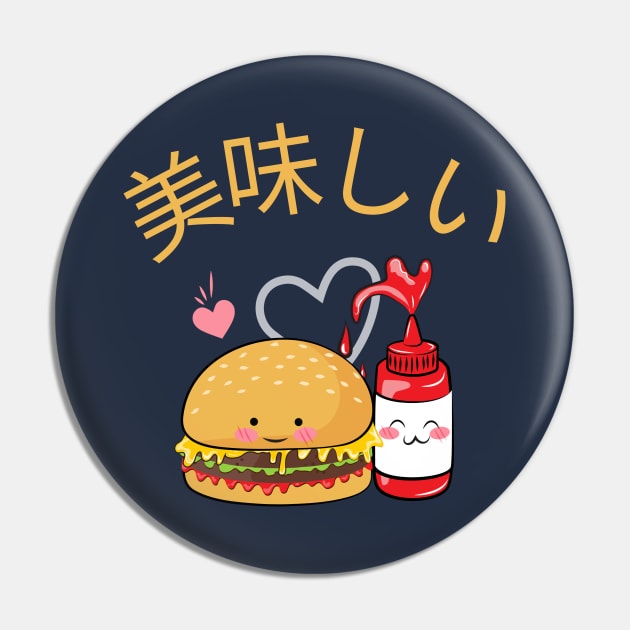 Delicious Cheeseburger v1 Pin by CLPDesignLab