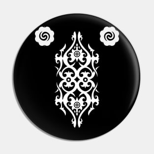 Double sided Borneo print Pin