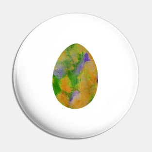 Easter egg - bright and colorful, isolated on white background. Watercolor textured painting. Design for background, cover and packaging, Easter and food illustration, greeting card. Pin