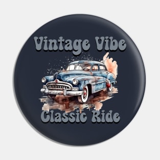 retro car Vintage vibe classic ride Pin