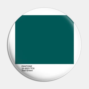 pantone 19-4922 TCX Teal Green Pin