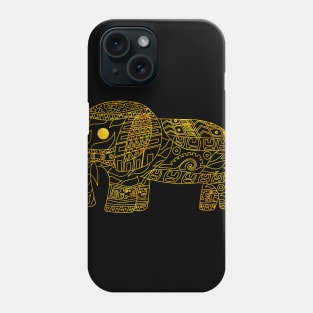 the golden elephant mandala ecopop Phone Case