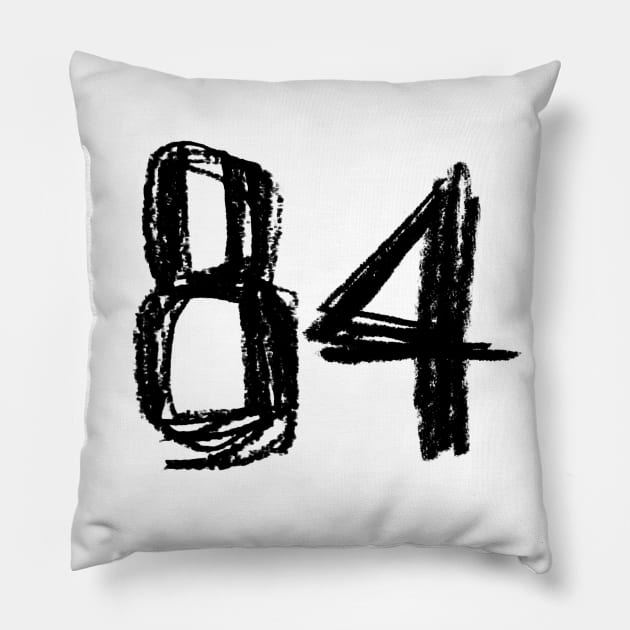 1984, 84 Pillow by badlydrawnbabe