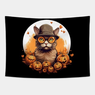 halloween cat Tapestry