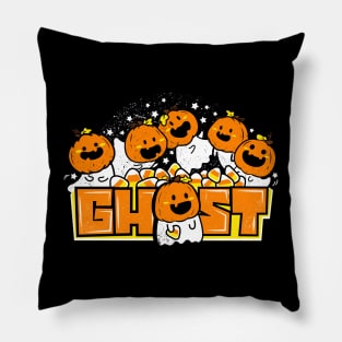 Cute Pumpkin Ghost Pillow