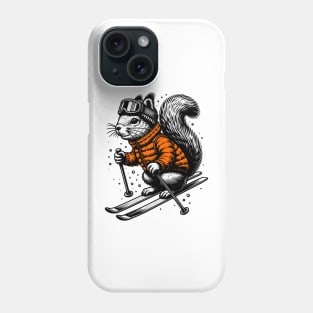 Skiing Squirrel Phone Case