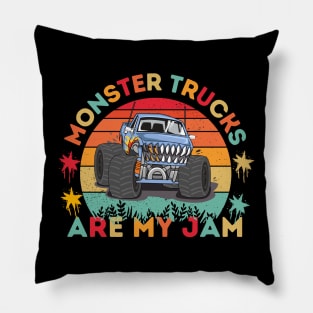 Monster Trucks Are My Jam Pillow