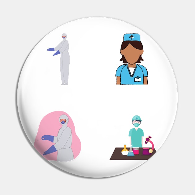 Research Nurse Sticker Pack - Research Nurse Pin by PsyCave