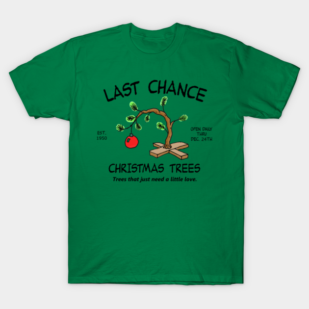 Peanuts Last Chance Christmas Trees - Charlie Brown Christmas - T-Shirt