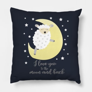 Lamb I love you to the Moon and Back Pillow