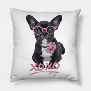 French Bulldog Floral For Girl Pillow