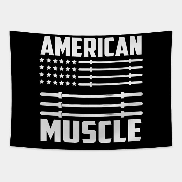American Muscle, Guy, Fitness Tapestry by Tee-hub