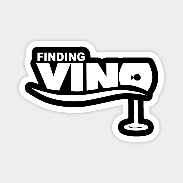 Finding Wine Wino Lovers Magnet by Rumsa