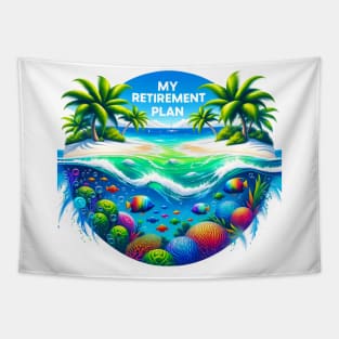 Tropical Beach Retirement Plan Tapestry