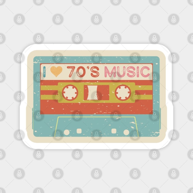 I Love 70's Music Magnet by ZAKARISSI