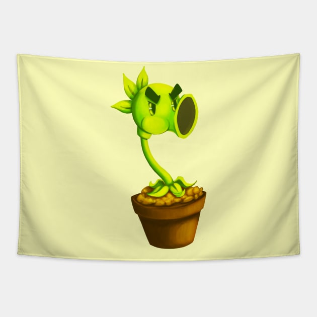 Repeater (Angry Peashooter) Tapestry by B A3x