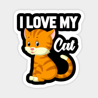 I Love My Cat Magnet