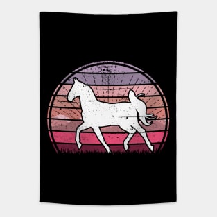 Horse Pink Sunset Tapestry