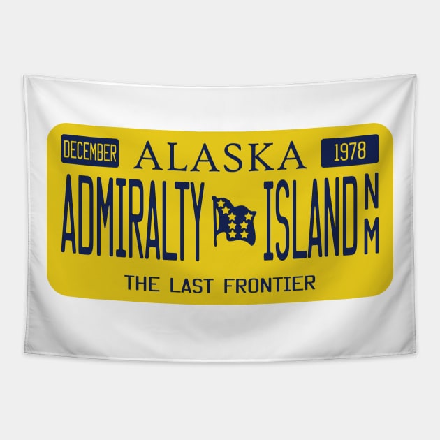 Admiralty Island National Monument license plate Tapestry by nylebuss