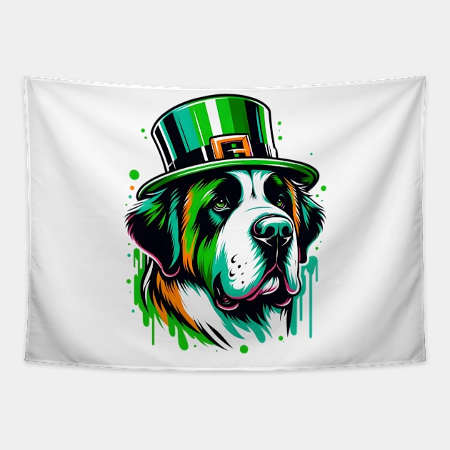 St Bernard's Vibrant Celebration on St Patrick's Day Tapestry by ArtRUs