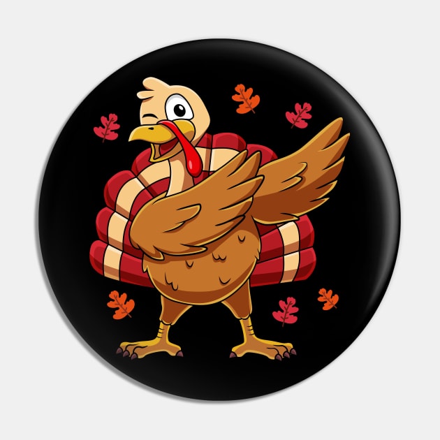 Thanksgiving Dabbing Turkey Dab Dance Pin by HCMGift