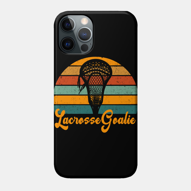 Vintage Lacrosse Goalie Retro Sunset - Lacrosse Goalie - Phone Case