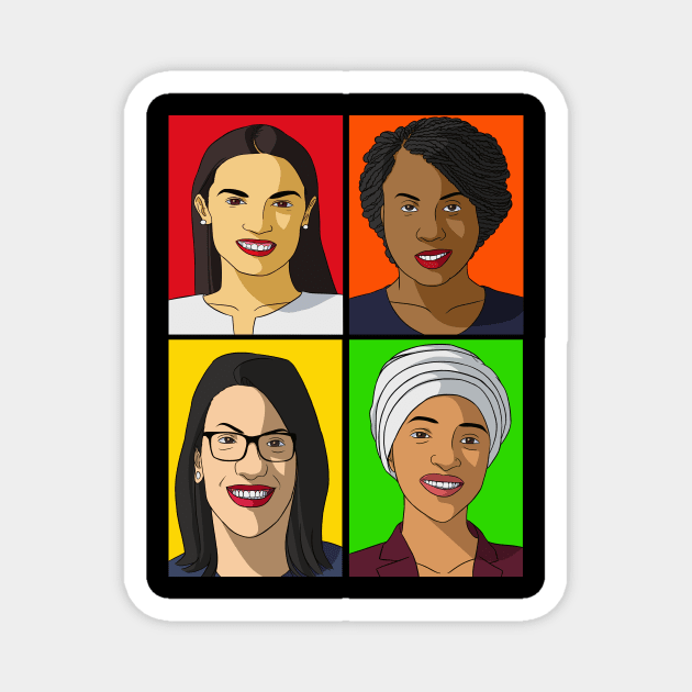 Alexandria Ocasio Cortez The Squad Magnet by Noseking