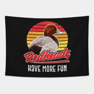 Redheads Have More Fun Retro Style Duck Gift Tapestry