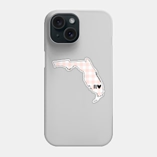 USA States: Florida (pink plaid) Phone Case