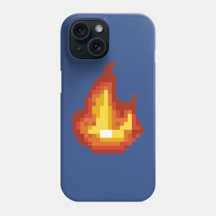 Pixel art - Flame blue version Phone Case