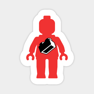 Red Minifig with 1 x 2 Brick Logo, Customize My Minifig Magnet