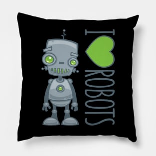 I Love Robots Pillow