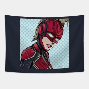 Girl With Space Mohawk Tapestry