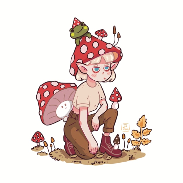 Mushroom girl by Jajahappy