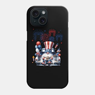 4th Of July Patriotic Gnomes Sunglasses American Fireworks Phone Case