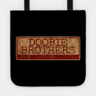 Aliska text red gold retro Doobie Brothers Tote