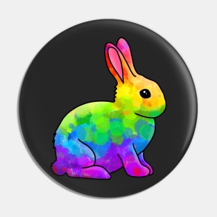 Rainbow Bunny Pin