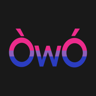 ÒwÓ Bisexual angry owo pride emoticon T-Shirt