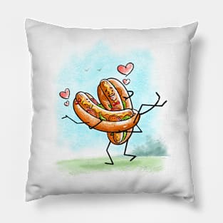 Chicago style hot dog Pillow