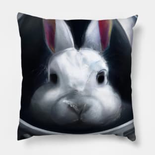 Rabbit in Space Pillow