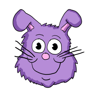 Purple Bunny Head T-Shirt