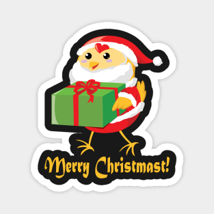 Merry Santa Chicken Magnet